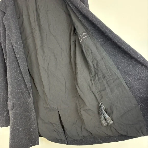 ALLSAINTS Aleida Shimmer Blazer Black Sz 6 - Picture 14 of 16